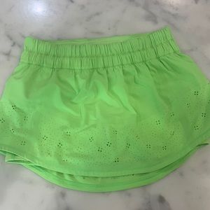 Lulu tennis skirt gently worn neon green/yellow